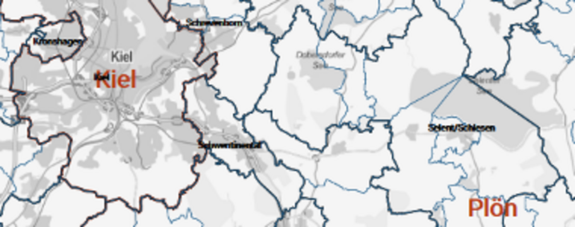 Symbolbild und Link auf die Interaktive Karte mit den Verwaltungsgrenzen Schleswig-Holsteibns