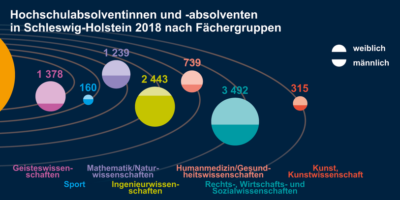 Datengrafik Hochschulabsolventen in Schleswig-Holstein